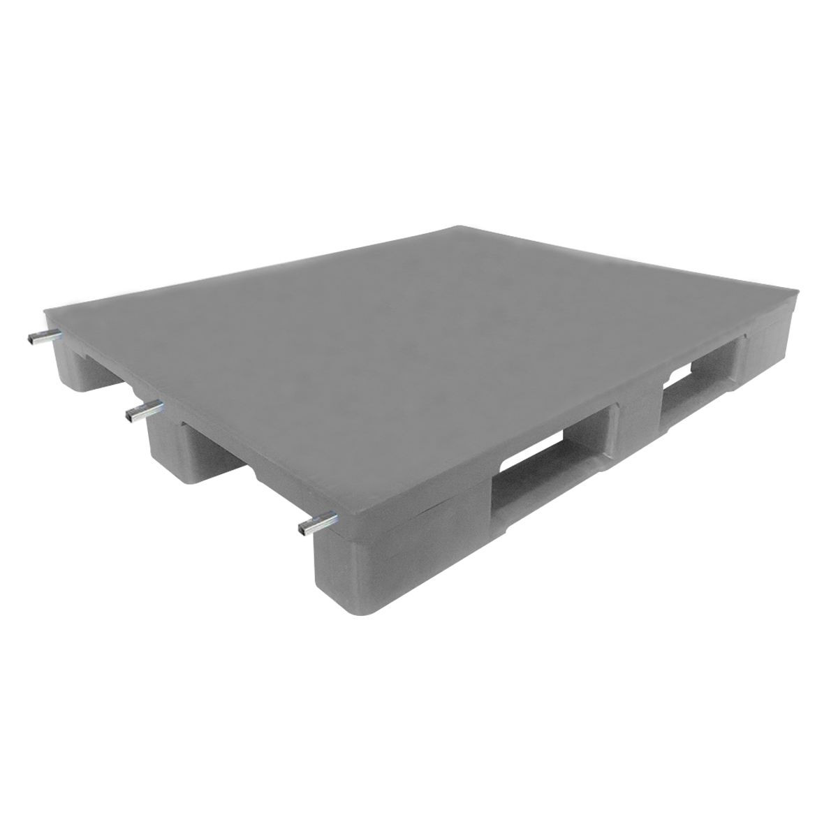 Metal Profilli Yük Paleti 100x120cm gri kapalı 3xprofilli